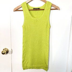 Magaschoni Cashmere/Silk Blend Sleeveless Tank Top Shell Sweater Rib Knit